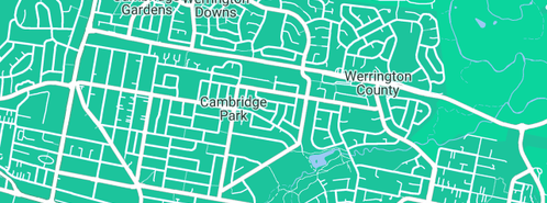 Map showing the location of TBH Plumbing Solutions - Cambridge Park in Cambridge Park, NSW 2747