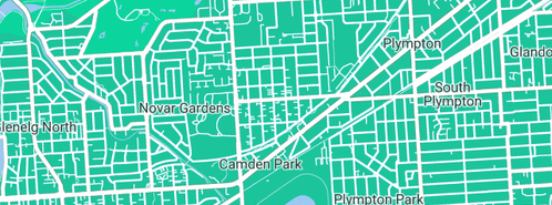 Map showing the location of Hall & Baum Plumbing in Camden Park, SA 5038