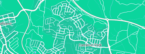 Map showing the location of Baxflo Plumbing & Gas in Cameron Park, NSW 2285