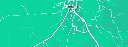 Map showing the location of Plumber Bendigo in Campbells Creek, VIC 3451