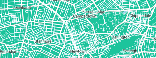 Map showing the location of M & H Plumbing Pty Ltd in Camperdown, NSW 2050