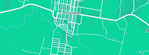 Map showing the location of Thommo's plumbing in Canowindra, NSW 2804