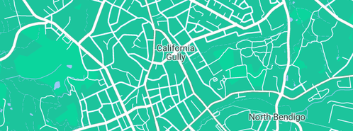 Map showing the location of A J B Plumbing & Gasfitting in California Gully, VIC 3556