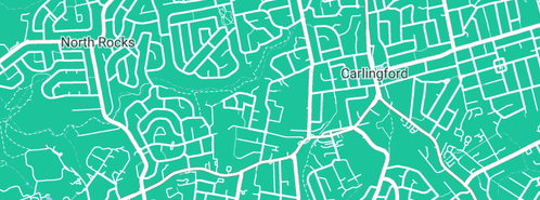 Map showing the location of Licensed Plumber & Roof Plumbing Sydney in Carlingford, NSW 2118