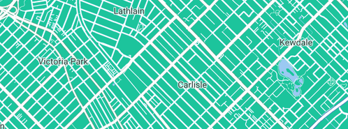 Map showing the location of Throne Zone in Carlisle North, WA 6101