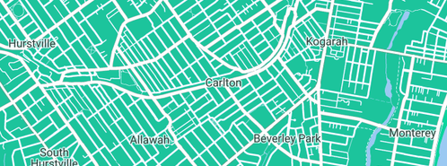 Map showing the location of Mark Ellison Plumbing in Carlton, NSW 2218