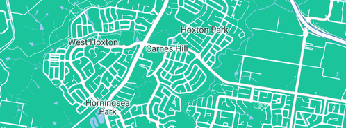 Map showing the location of Trademark Plumbing Solutions in Carnes Hill, NSW 2171