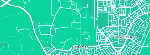 Map showing the location of Harleys Complete Plumbing Services in Carramar, WA 6031