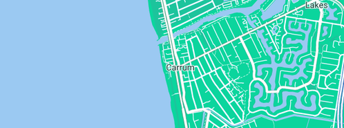 Map showing the location of Britten K&J A in Carrum, VIC 3197