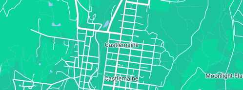 Map showing the location of Barker Gas & Plumbing in Castlemaine, VIC 3450