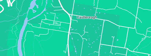 Map showing the location of Markwater Plumbing in Castlereagh, NSW 2749