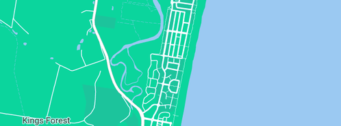 Map showing the location of Casuarina Salt Plumbing in Casuarina, NSW 2487