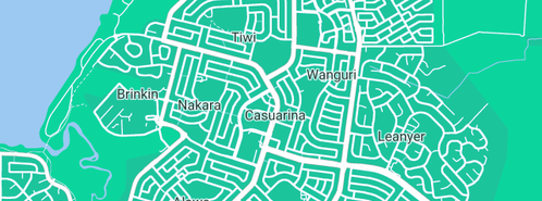 Map showing the location of All Hours Plumbing & Building Maintenance in Casuarina, NT 810