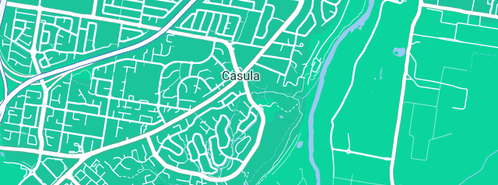 Map showing the location of Hot Water Pty Ltd in Casula, NSW 2170