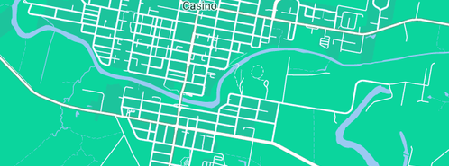 Map showing the location of Sidney & Hacking Plumbing Pty Ltd in Casino, NSW 2470