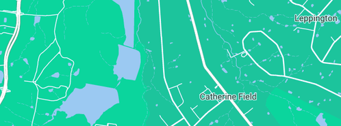 Map showing the location of Kelvin Huitt Plumbing Pty Limited in Catherine Field, NSW 2557