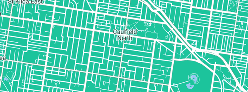 Map showing the location of 1st Grade Plumbing Service Pty Ltd in Caulfield Junction, VIC 3161