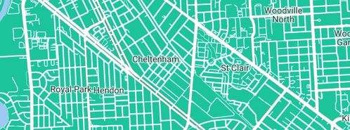 Map showing the location of Port Adelaide Plumbing & Gasfitting Services in Cheltenham, SA 5014