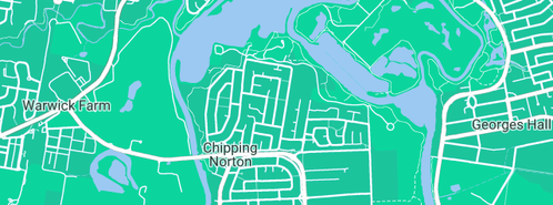 Map showing the location of Sydney Plumbers Elite in Chipping Norton, NSW 2170