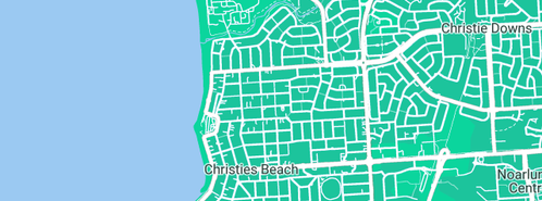 Map showing the location of Lewis Bright Plumbing in Christies Beach, SA 5165