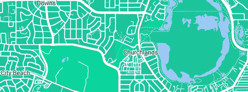 Map showing the location of Piping Hot Plumbing & Gas in Churchlands, WA 6018