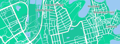 Map showing the location of Euca Plumbing in Concord West, NSW 2138