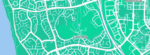 Map showing the location of Ellenbrook Plumbing & Gas Service in Connolly, WA 6027