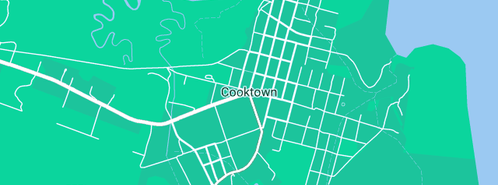 Map showing the location of Langley Plumbing Contractors in Cooktown, QLD 4895