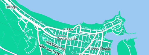 Map showing the location of Fringe Plumbing Pty Ltd in Coolangatta, QLD 4225