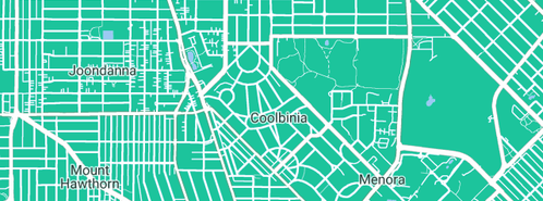 Map showing the location of Bidet Specialists Perth in Coolbinia, WA 6050