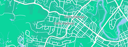 Map showing the location of Virtue Plumbing Co in Coffs Harbour, NSW 2450