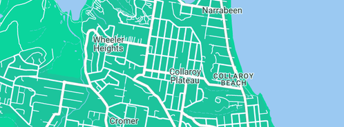 Map showing the location of Barnes R C in Collaroy Plateau, NSW 2097