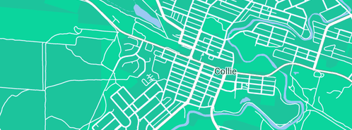 Map showing the location of Calybre Pty Limited in Collie, WA 6225