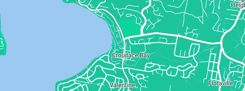 Map showing the location of Rolla Plumbing in Croudace Bay, NSW 2280