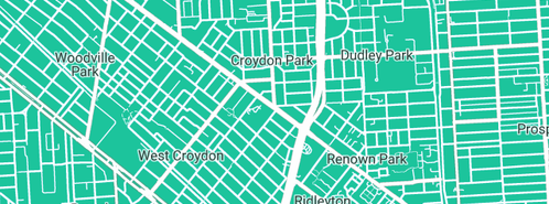 Map showing the location of Aquium Plumbing in Croydon Park, SA 5008