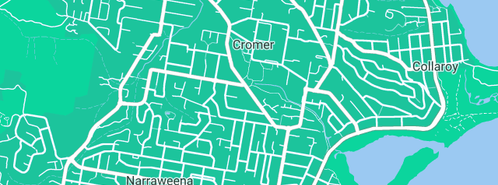 Map showing the location of JedPlumb Pty Ltd in Cromer, NSW 2099