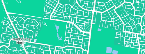 Map showing the location of Peak heating & cooling in Cranbourne North, VIC 3977