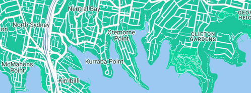 Map showing the location of Ben Nolan Plumbing Services in Cremorne Point, NSW 2090