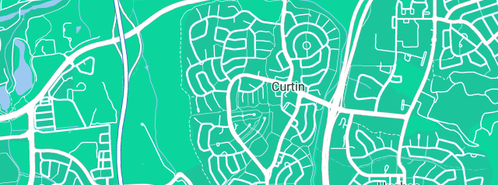 Map showing the location of Action Plumbing Pty Ltd in Curtin, ACT 2605