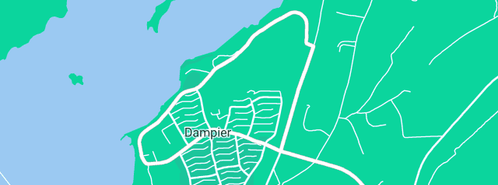 Map showing the location of Precision Plumbing in Dampier, WA 6713