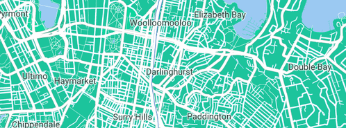 Map showing the location of Boyd M P in Darlinghurst, NSW 2010