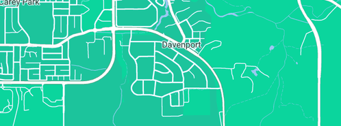 Map showing the location of Active Plumbing in Davenport, WA 6230