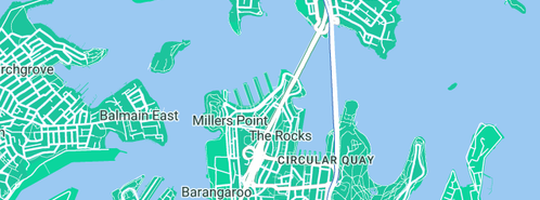 Map showing the location of Kraken Plumbing in Dawes Point, NSW 2000