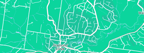 Map showing the location of Laser Plumbing Campbellfield in Diamond Creek, VIC 3089