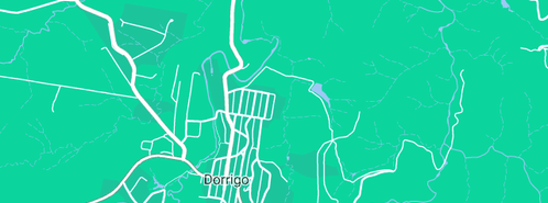 Map showing the location of Wazzas Plumbing in Dorrigo, NSW 2453