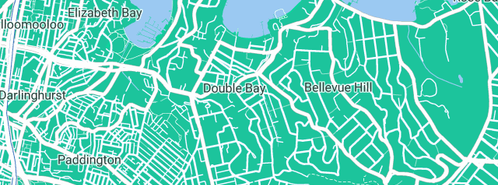 Map showing the location of Friendly Plumbing in Double Bay, NSW 2028