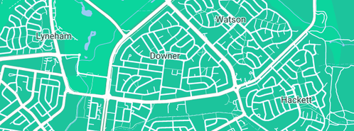 Map showing the location of Canberra Plumbing Pros in Downer, ACT 2602