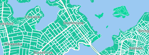 Map showing the location of Aquamat Plumbing in Drummoyne, NSW 2047