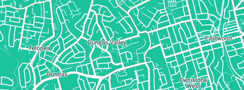 Map showing the location of B J Howard Plumbing in Dundas Valley, NSW 2117