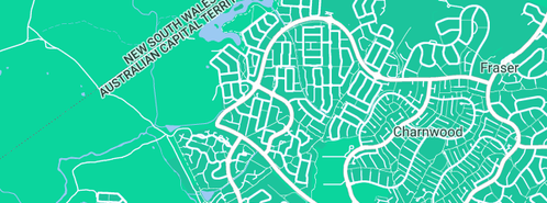 Map showing the location of Carson Plumbing & Gas in Dunlop, ACT 2615